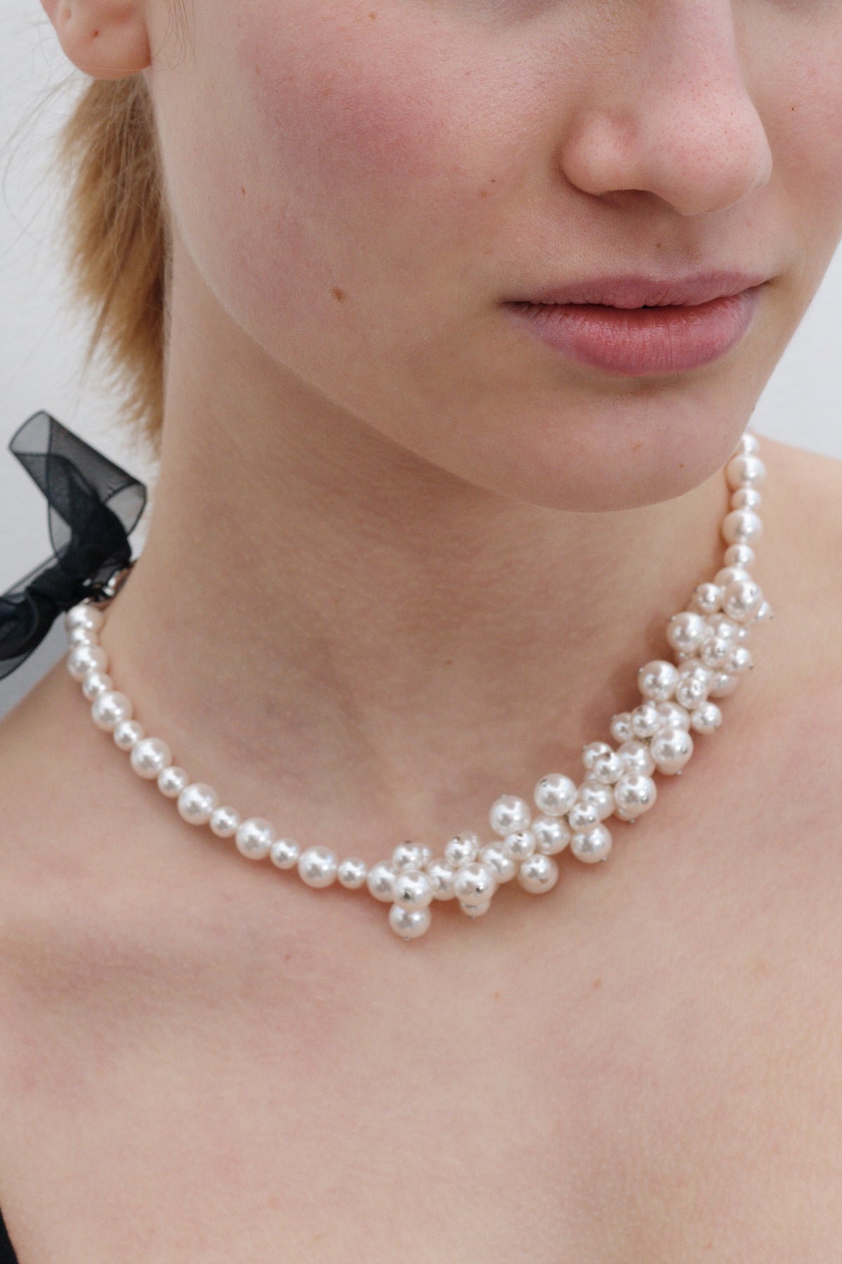 Pearl With Ribbon Necklace 【MWNL240203】