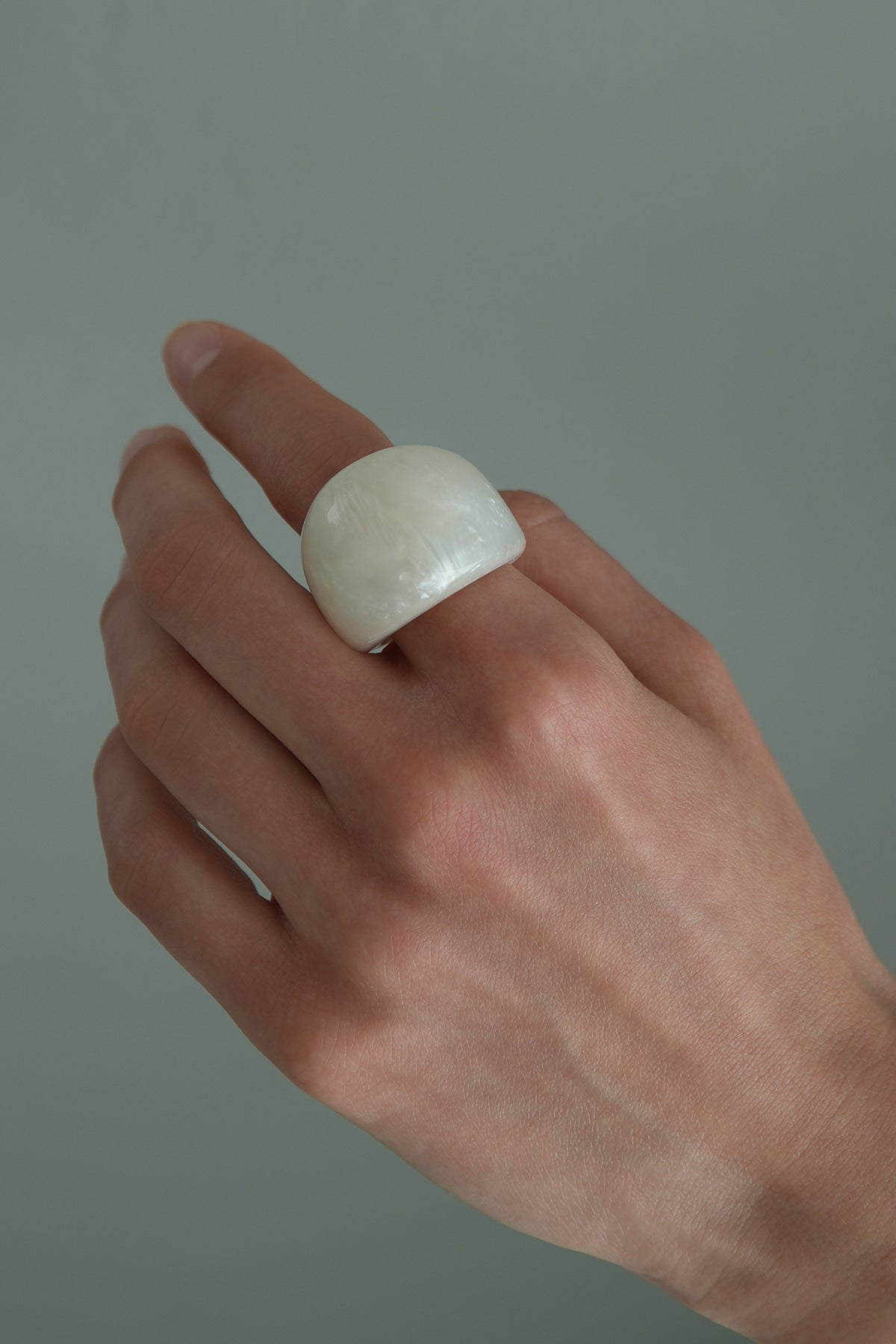 Milk Marble Dome Ring【MWRG260401】