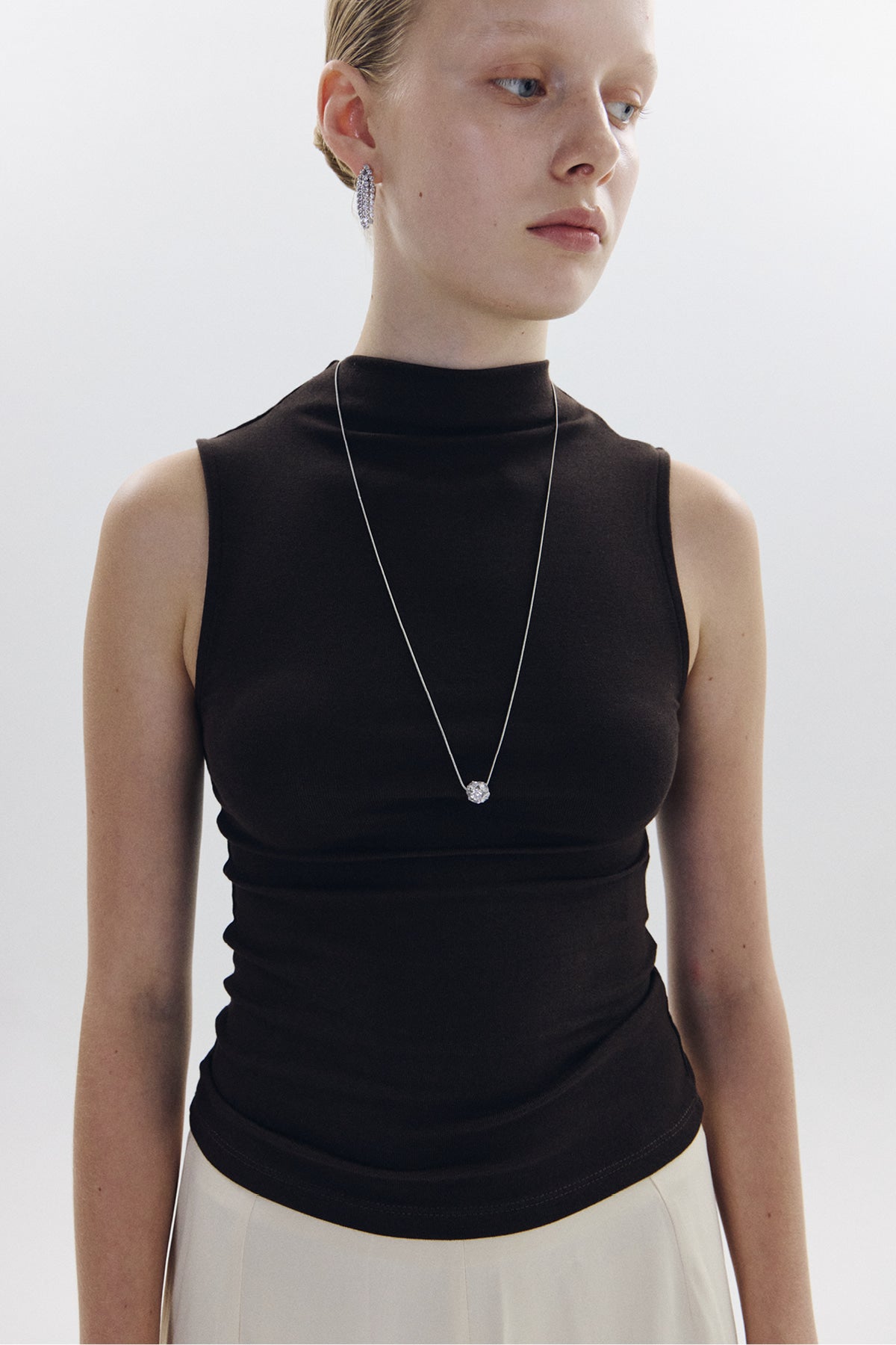 Crystal Orb Drop Necklace【MWNL260606】