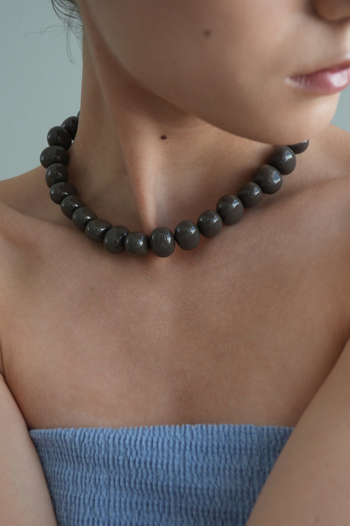 Taupe Berry Bold Necklace【MWNL260405】