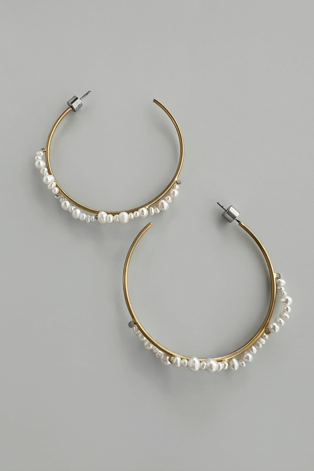 Pearl Bud Hoop Earrings【MWER260206】