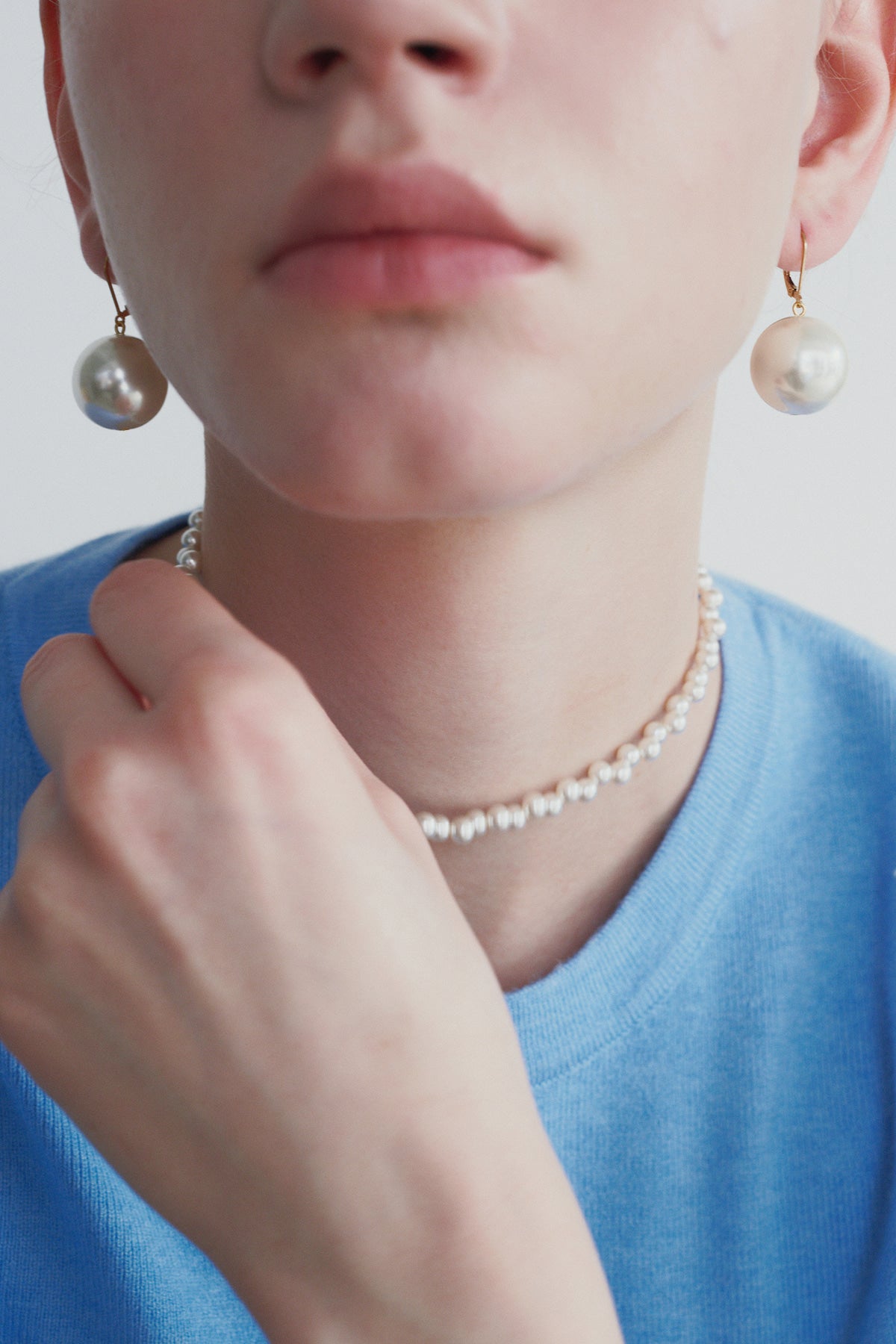 The big drop pearl earrings【MWER200208】
