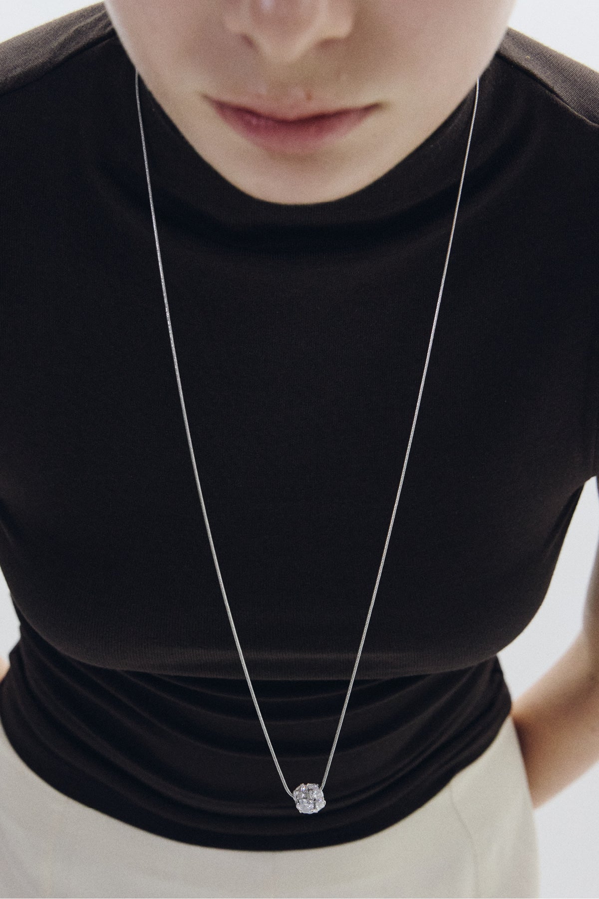 Crystal Orb Drop Necklace【MWNL260606】