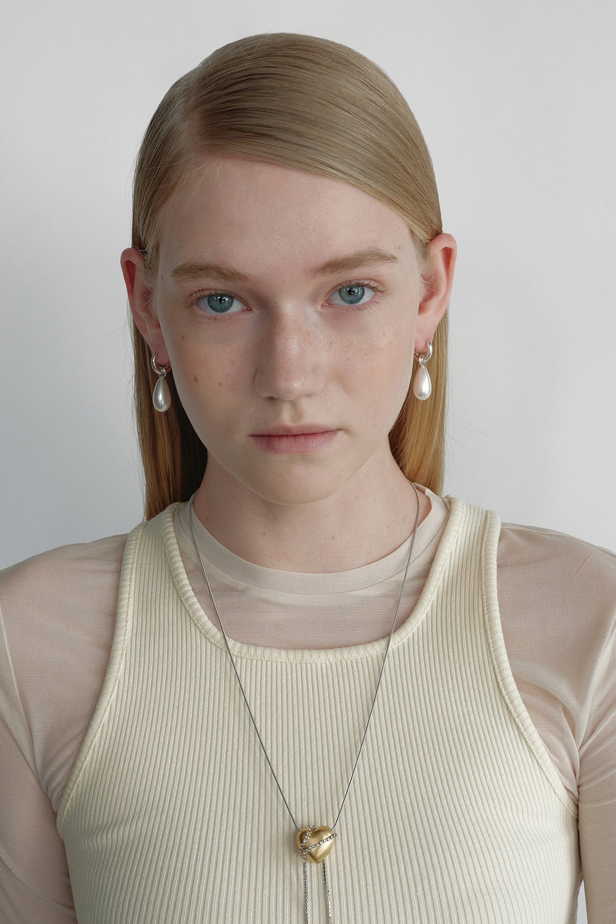 Teardrop Pearl Silver Earrings【MWER250103】