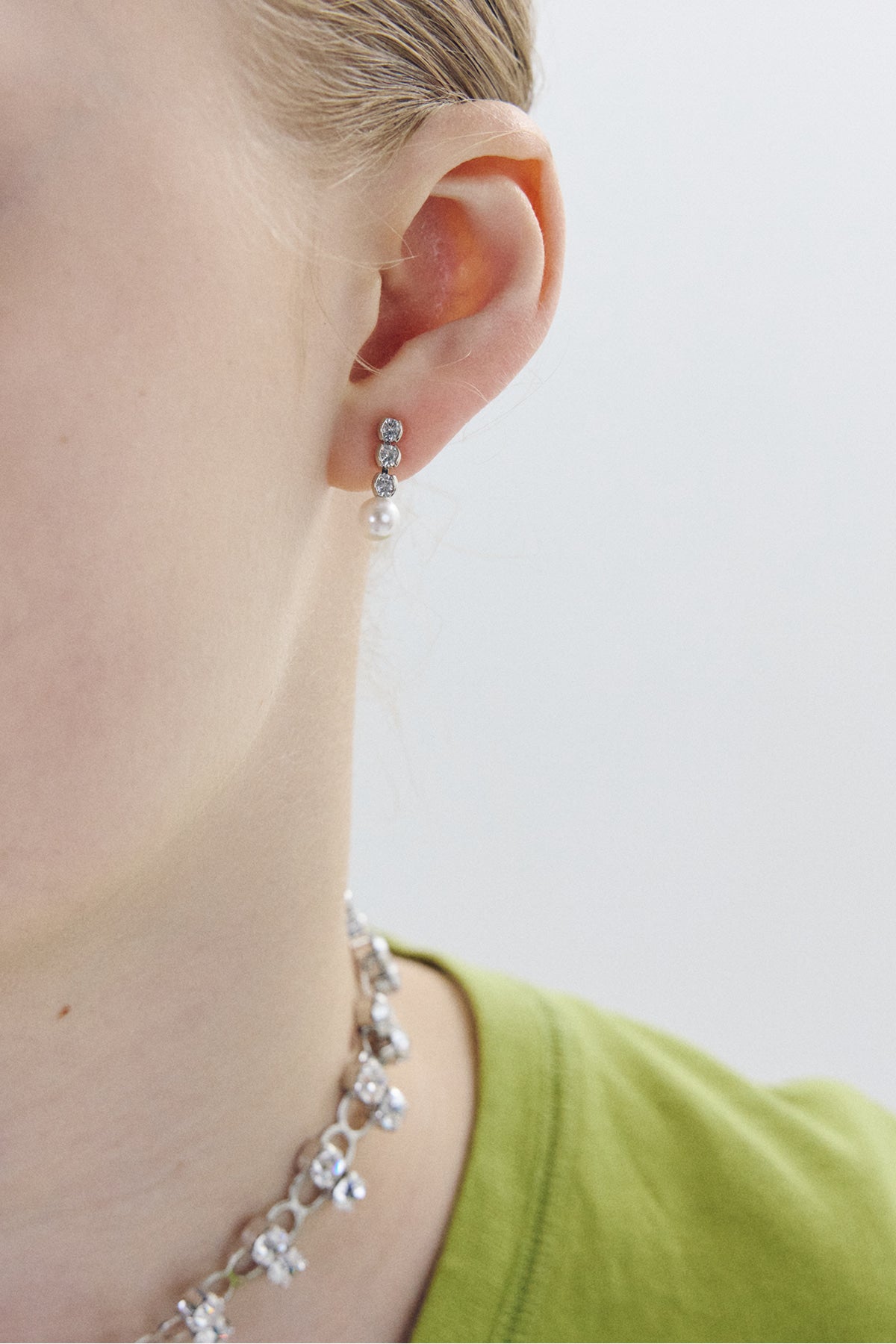 Lightline Pearl Drop Earrings 6mm【MWER260603】