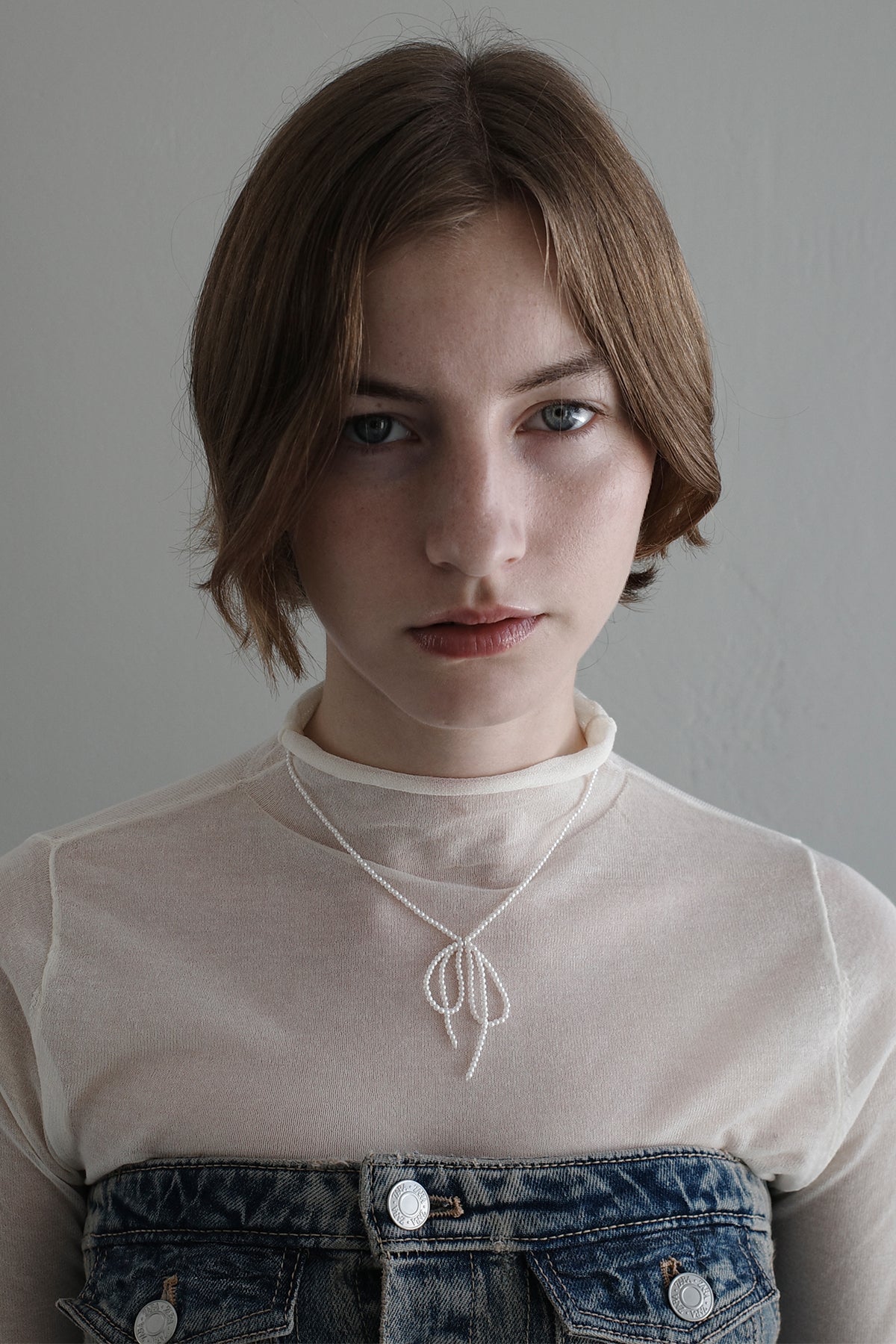 Pearl Bow Necklace【MWNL230602】