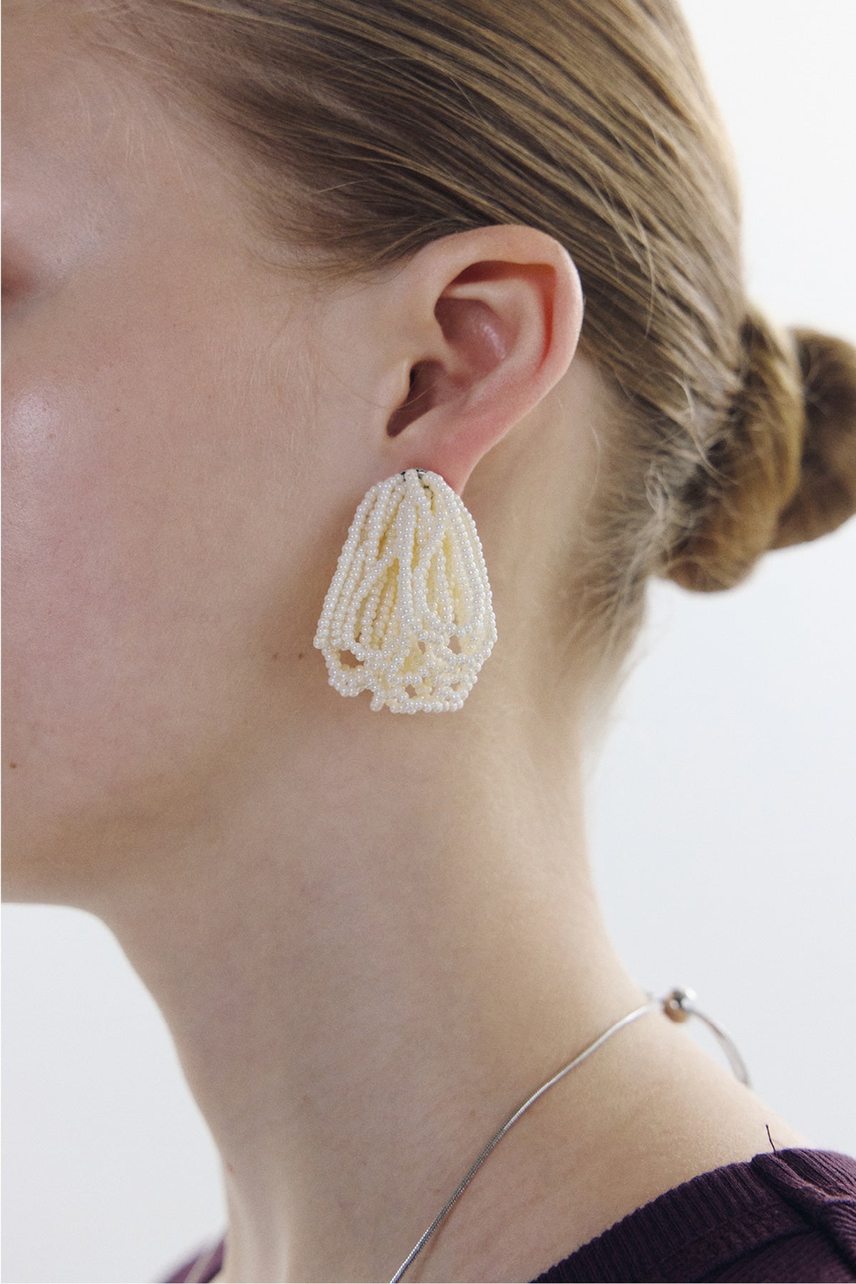 Seed Pearl Tassel Earrings【MWER260602】