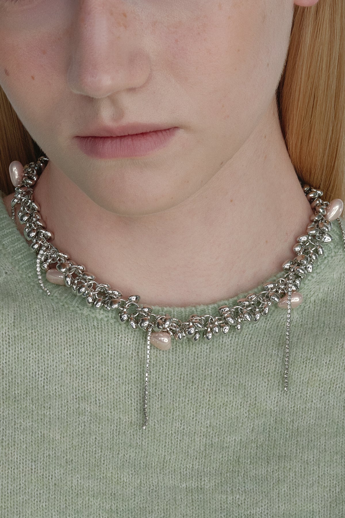 Moonstruck Pink Hearts Necklace【MWNL250101】