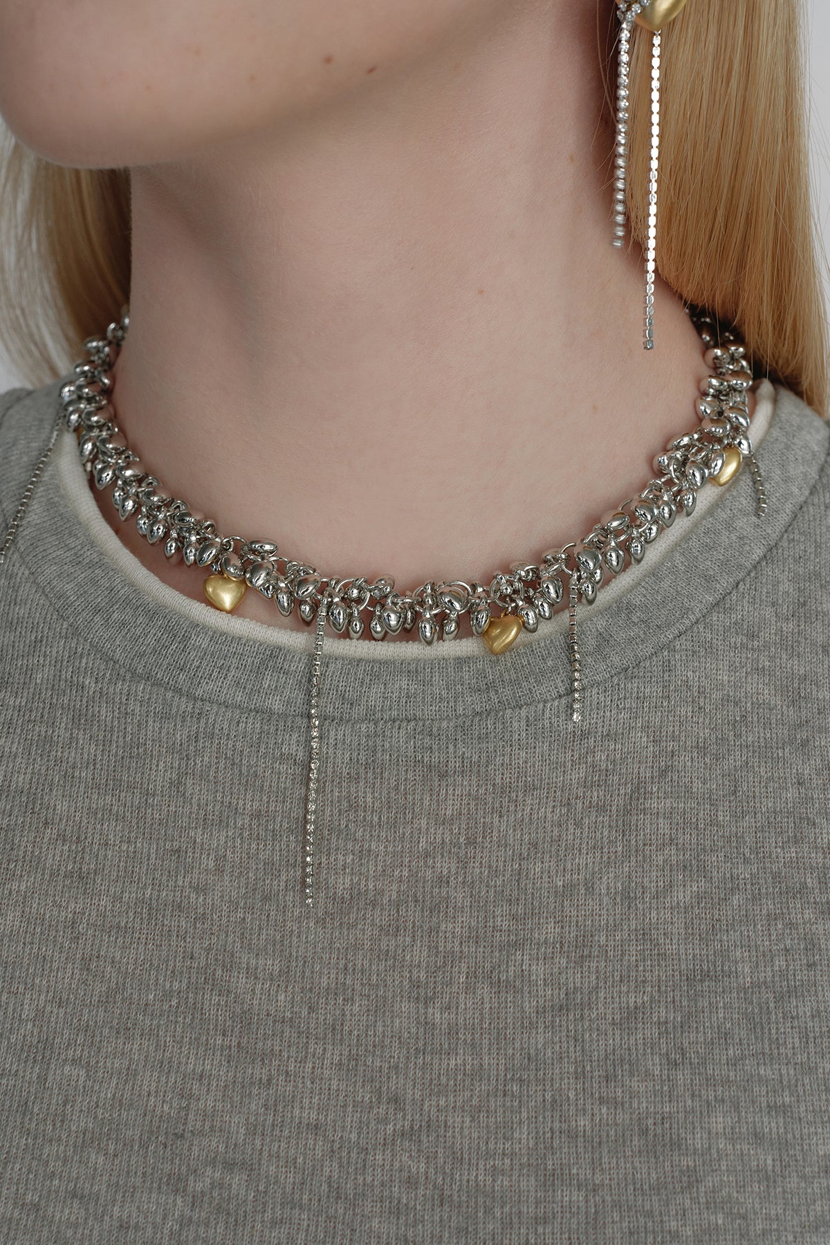 Moonstruck Gold Hearts Necklace【MWNL250102】