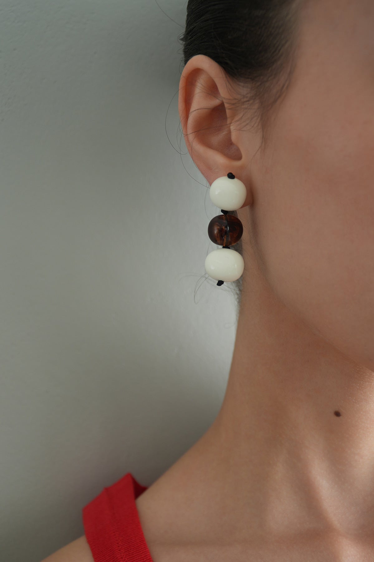Amber Milk Drop Earrings【MWER260401】