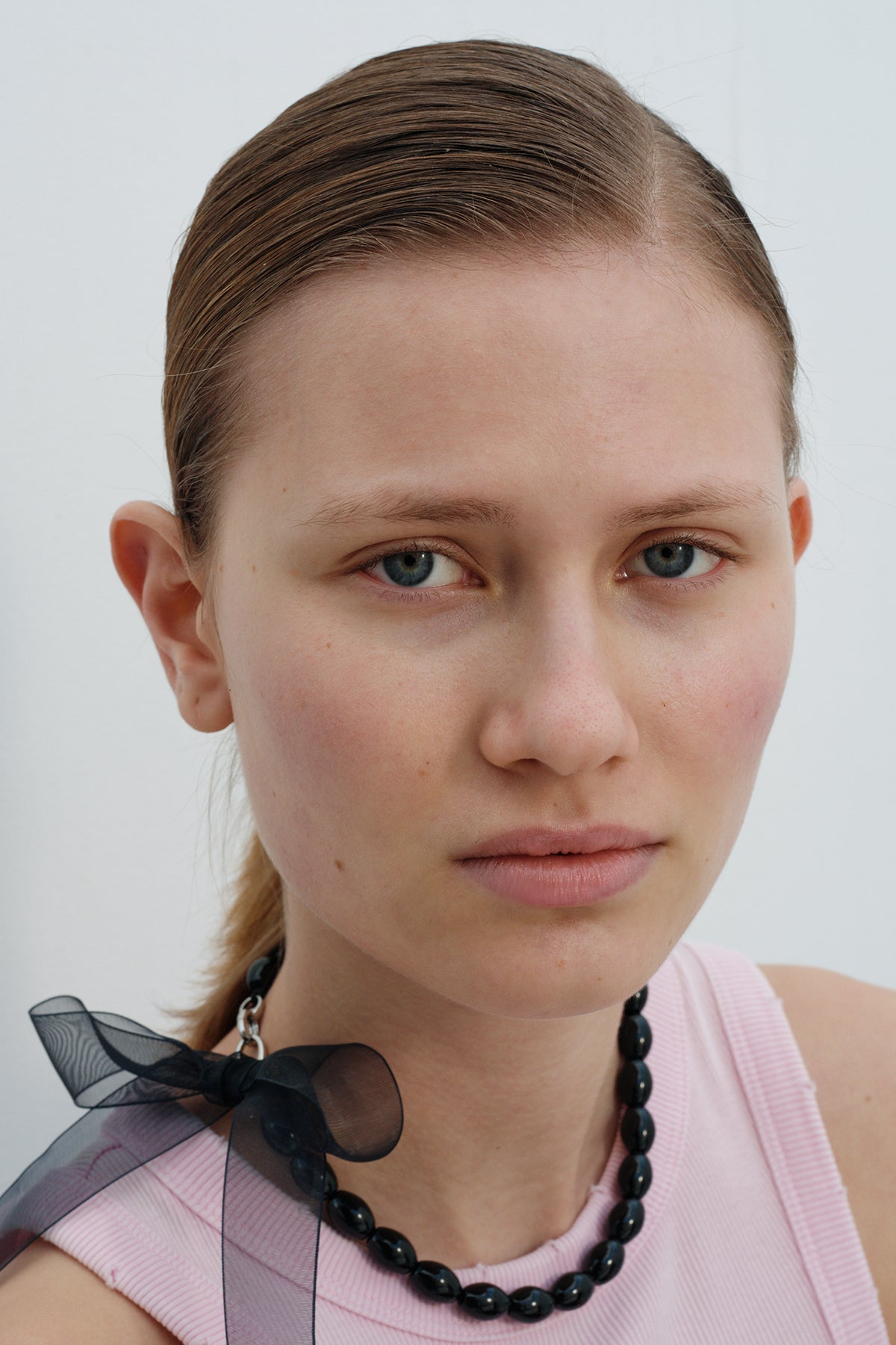 Onyx With Ribbon Necklace 【MWNL240205】