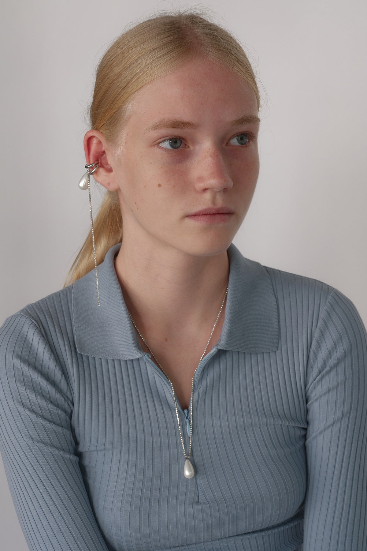 Teardrop Pearl Pendant Necklace【MWNL240604】