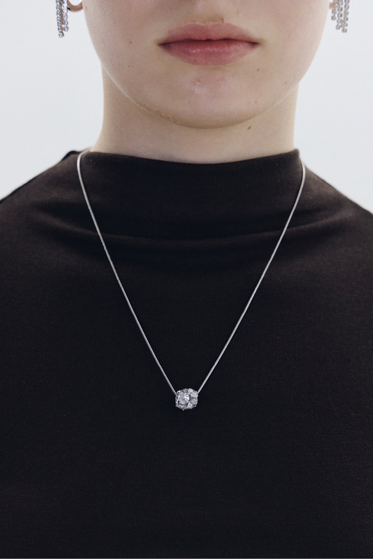 Crystal Orb Drop Necklace【MWNL260606】