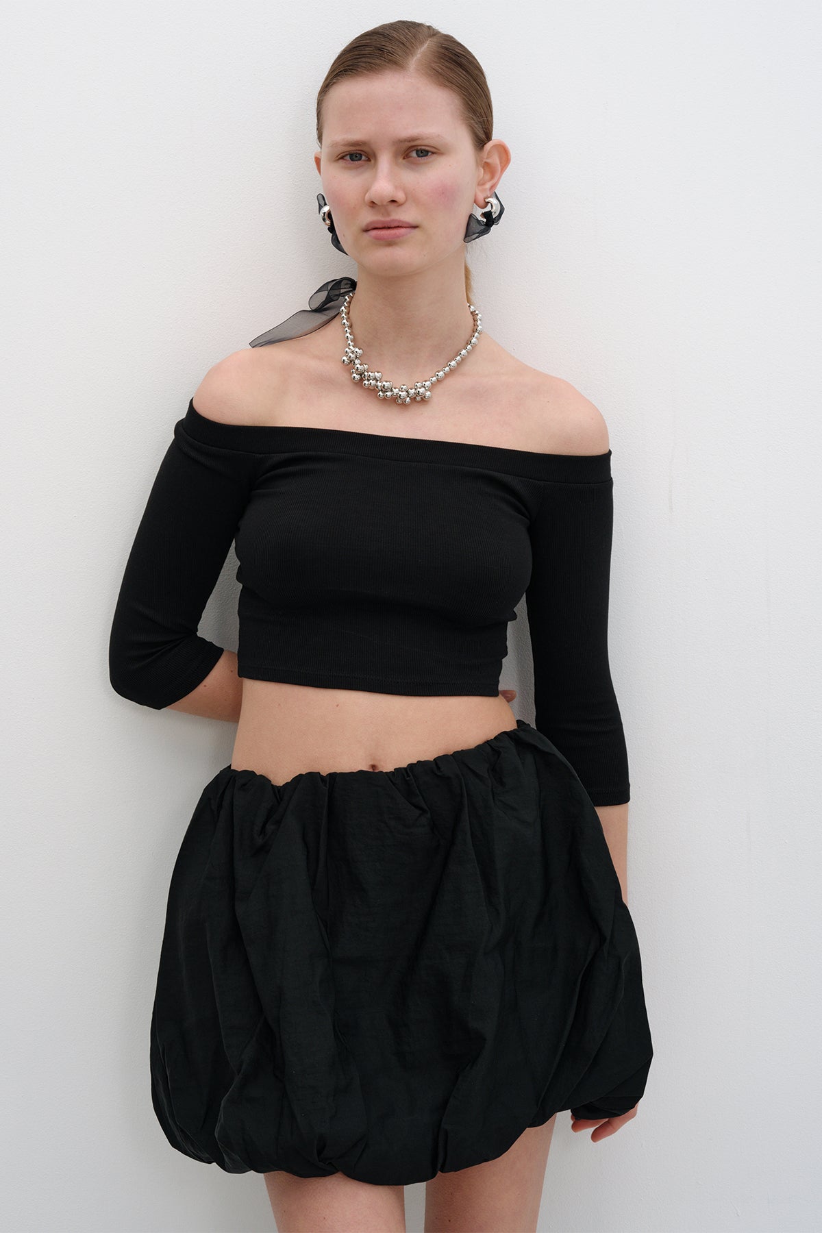 Ball With Ribbon Necklace 【MWNL240204】