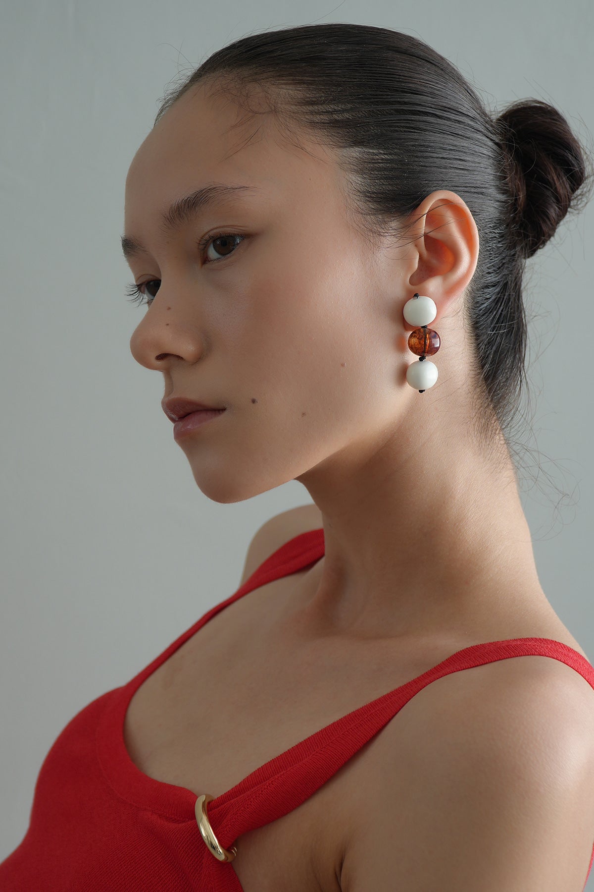 Amber Milk Drop Earrings【MWER260401】