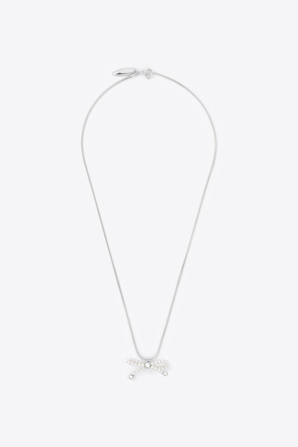 Tie a Pearl ribbon Necklace【MWNL230603】