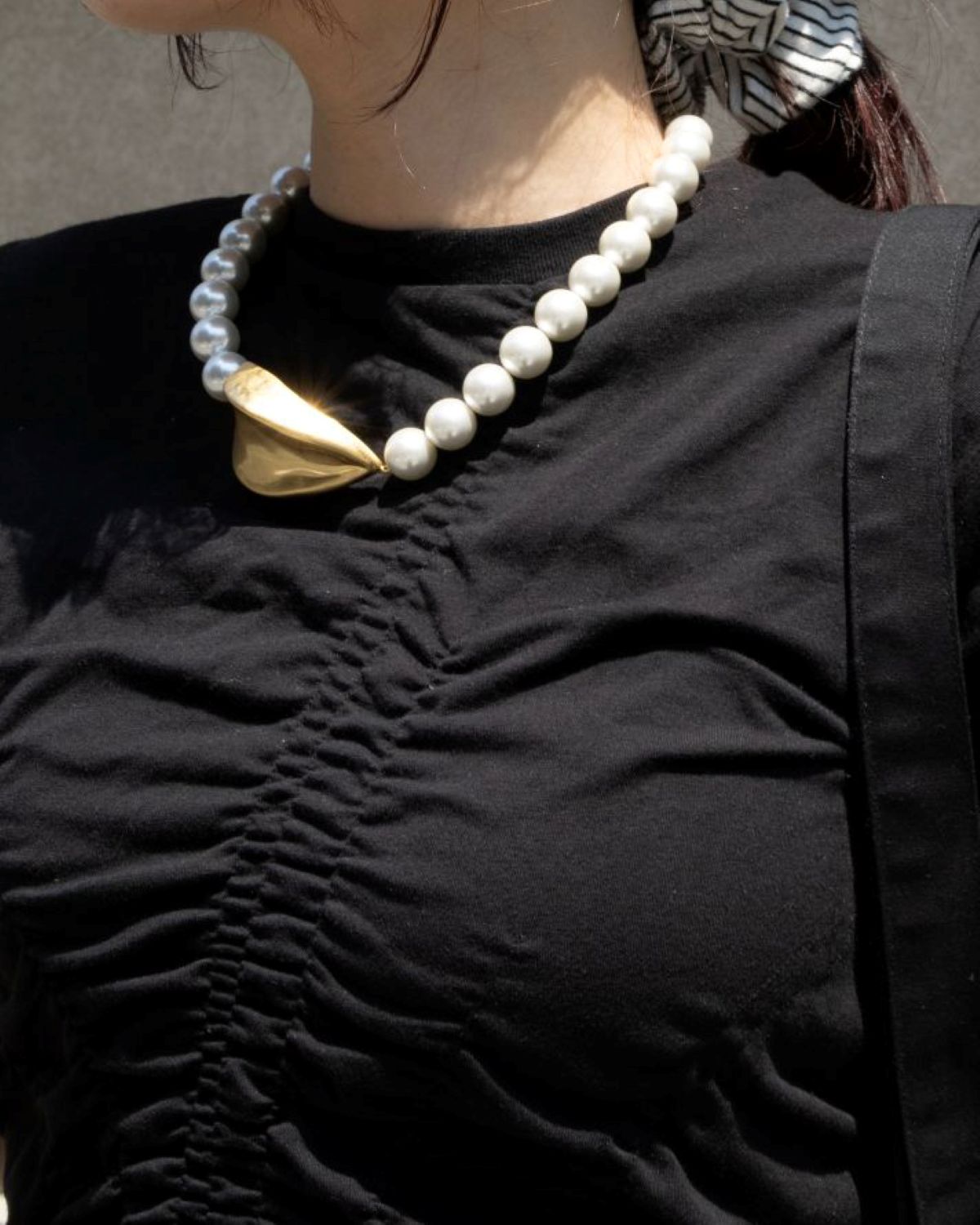 Golden Petal Pearl Necklace【MWNL260204】