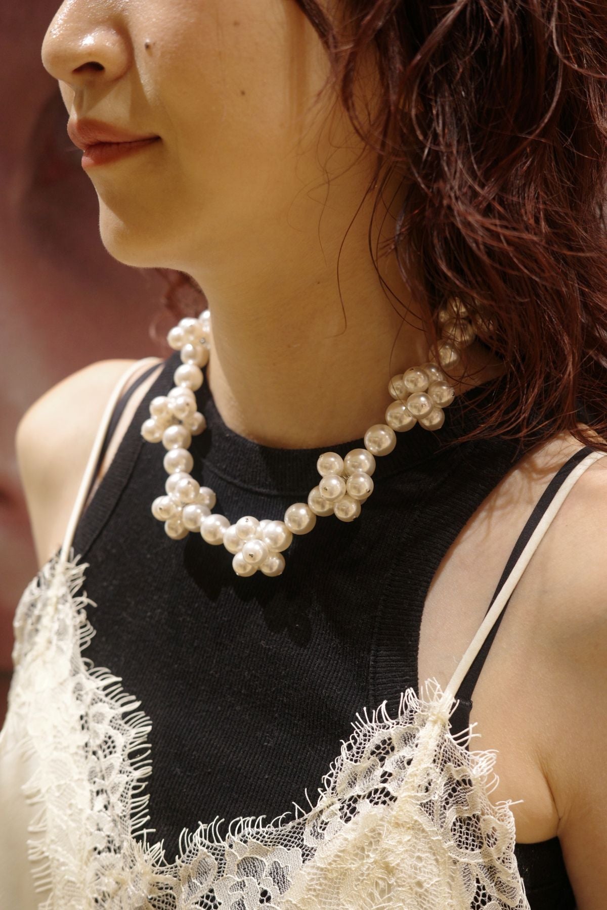 Big Flower Pearl Necklace【MWNL260202】
