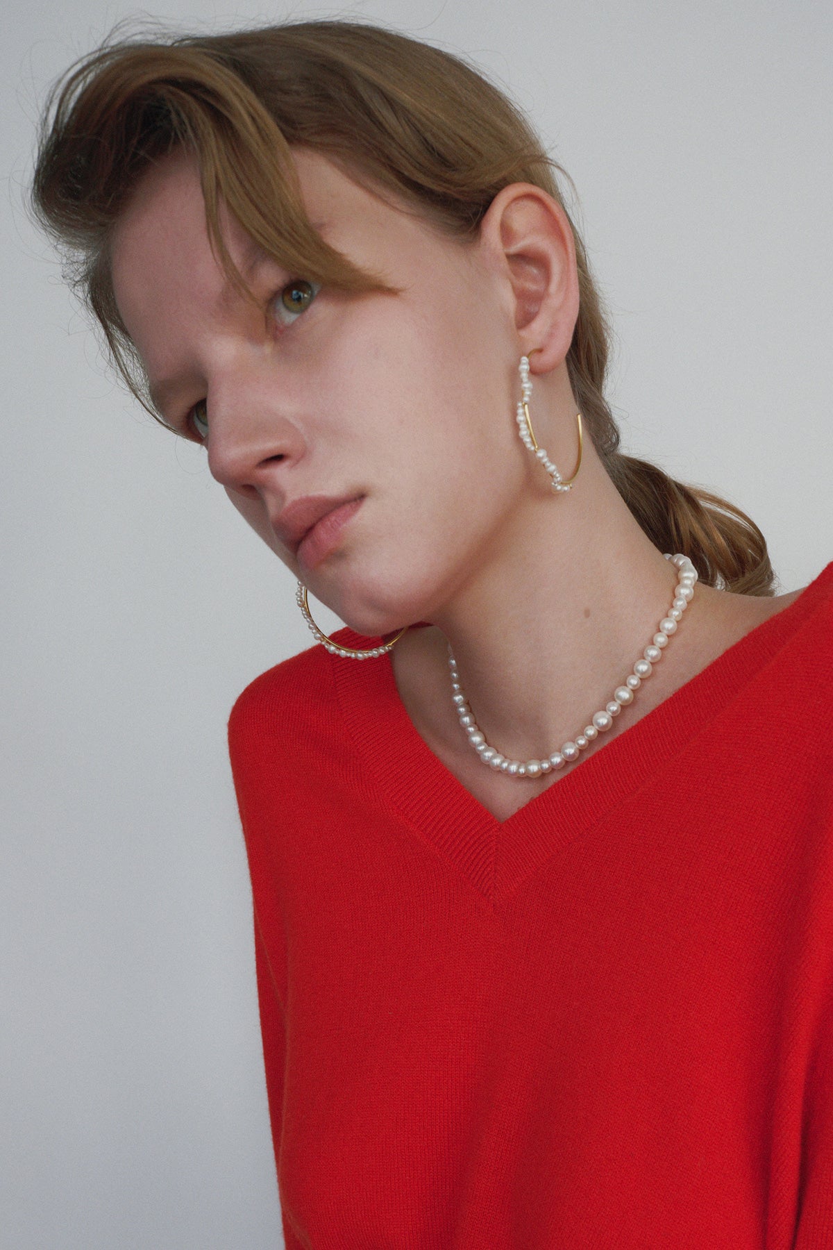 Pearl Bud Hoop Earrings【MWER260206】