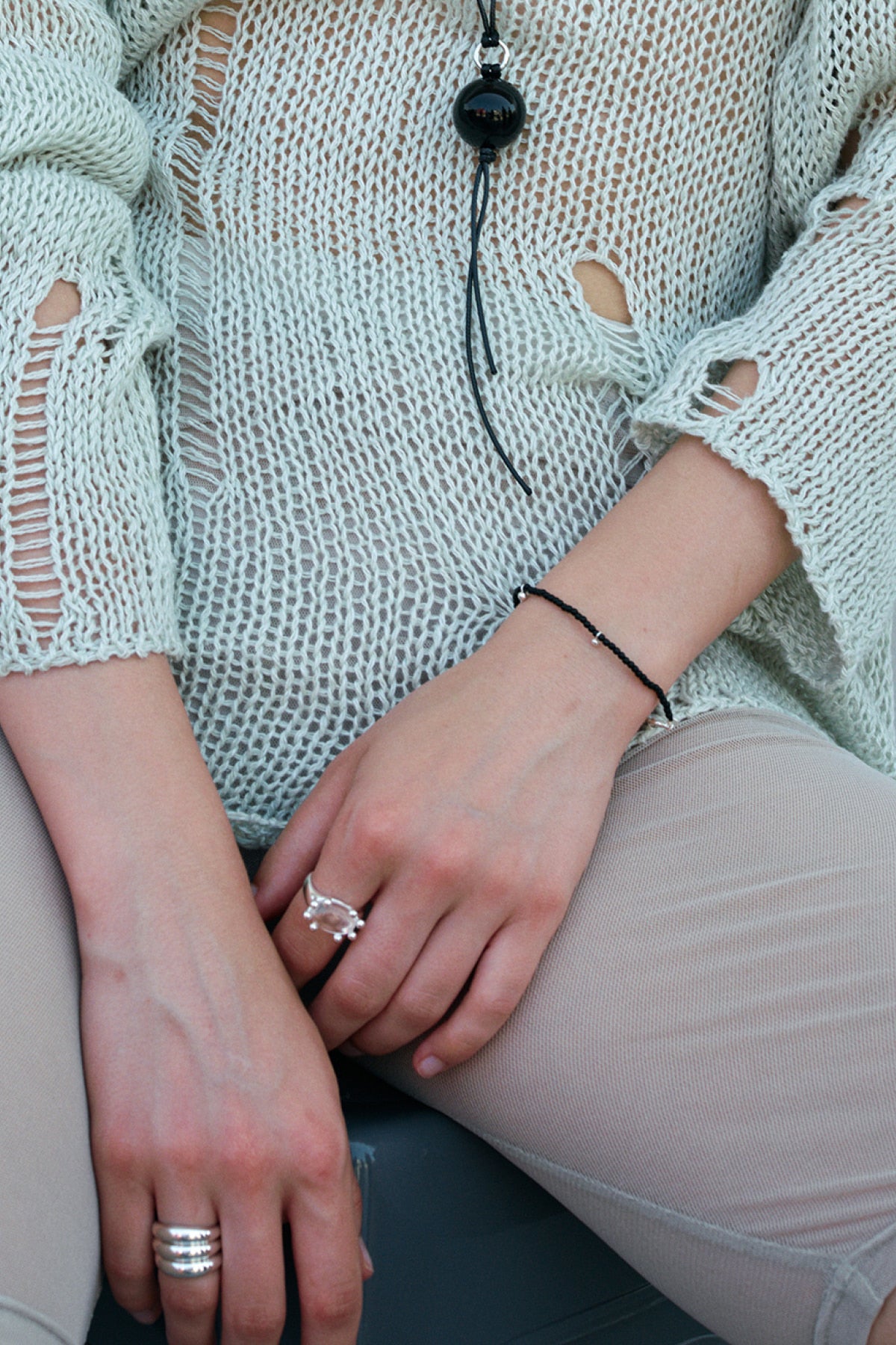 Dot Dot Silver Ball Bracelet 【MWBR250503】