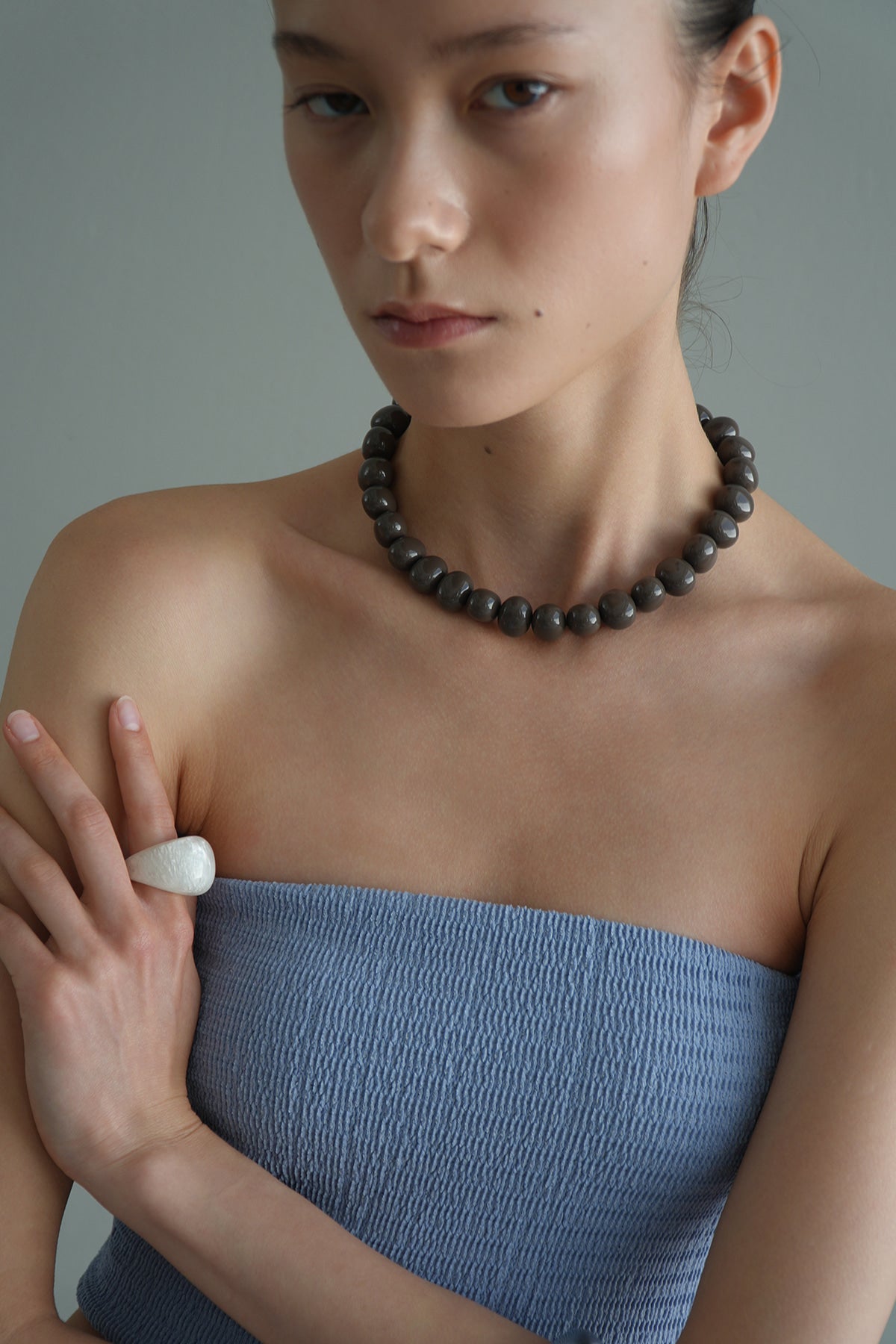 Taupe Berry Bold Necklace【MWNL260405】
