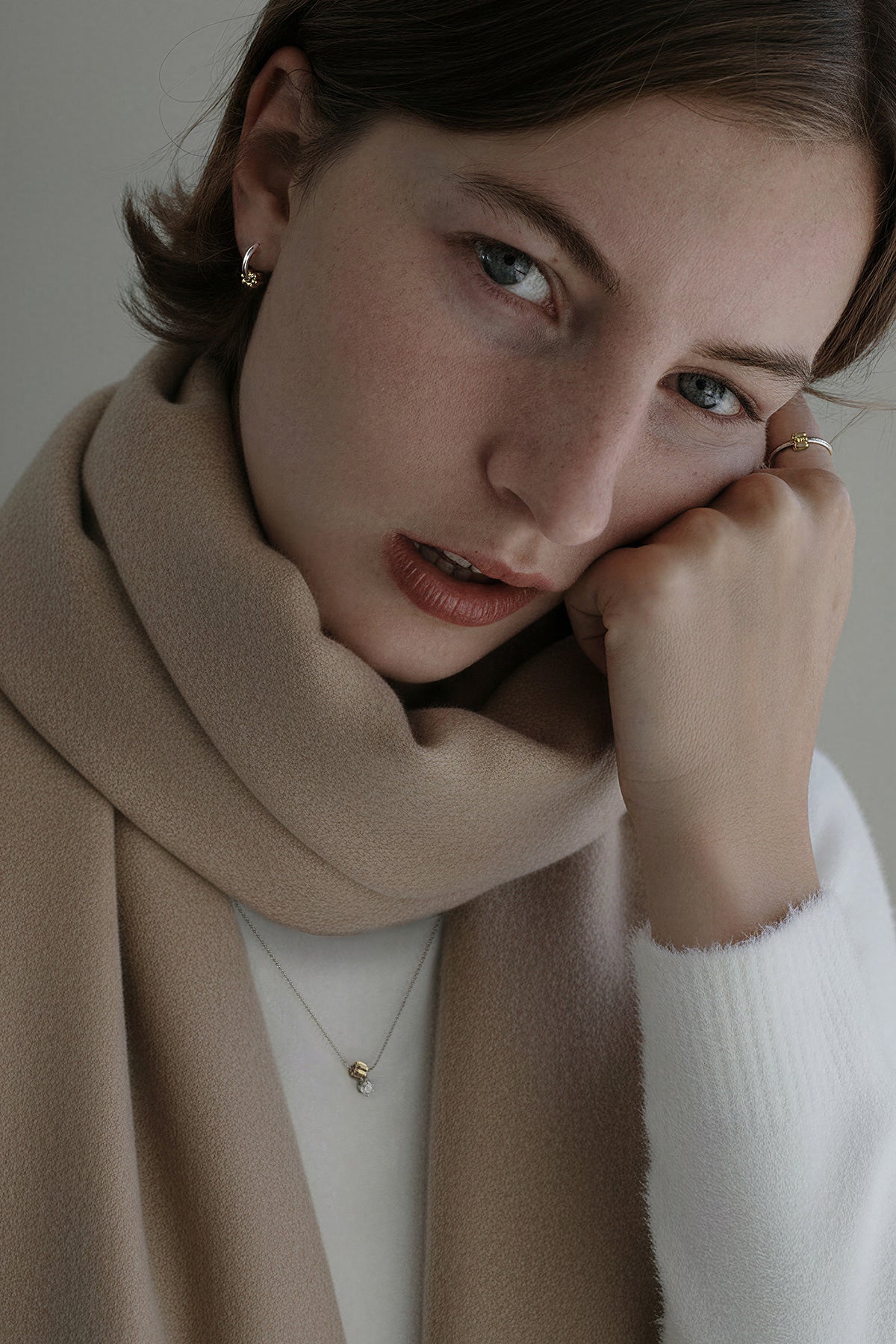 Canelé Hoop Earrings (Gold) 【MWER251001】