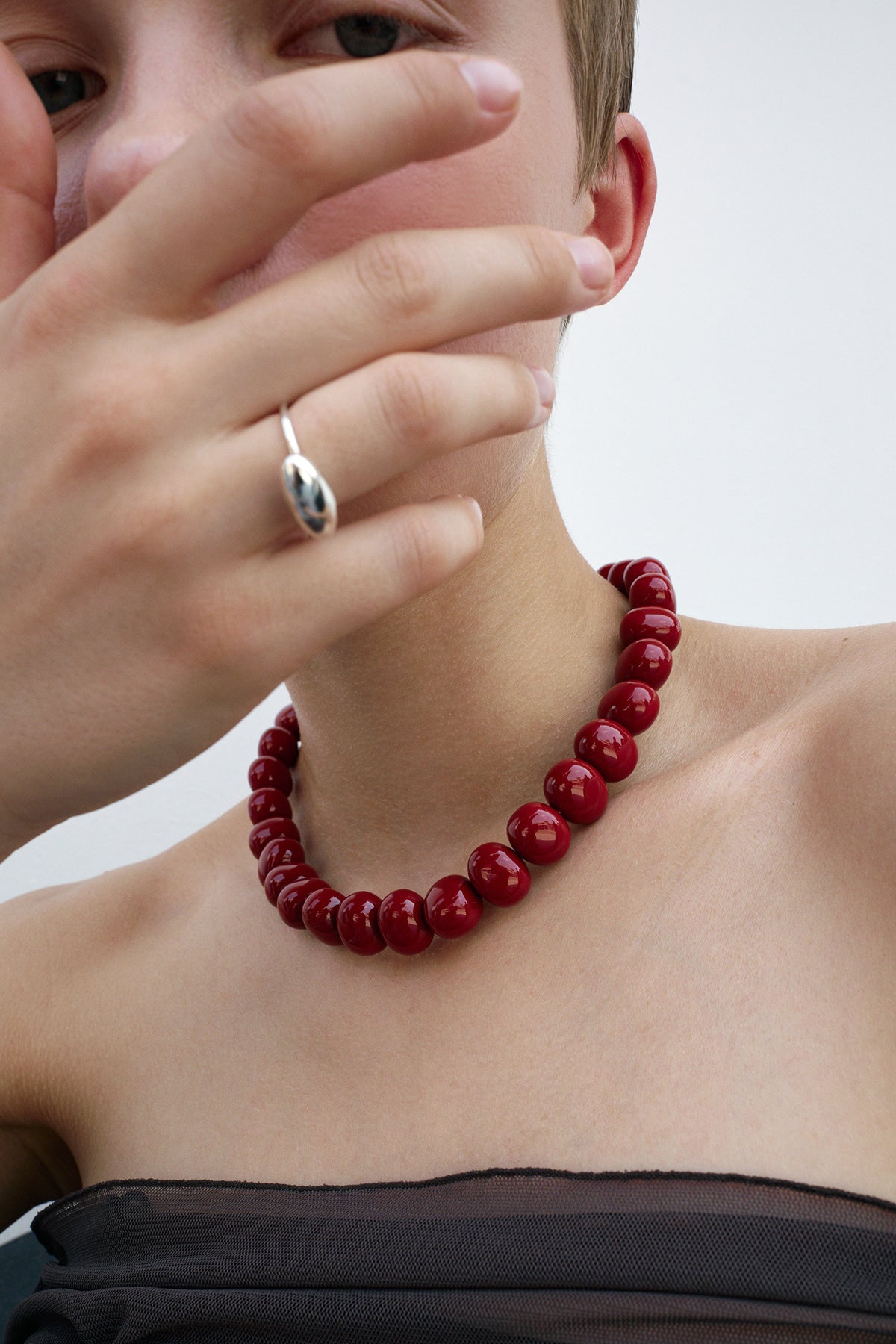 Red Berry Bold Necklace【MWNL250515】