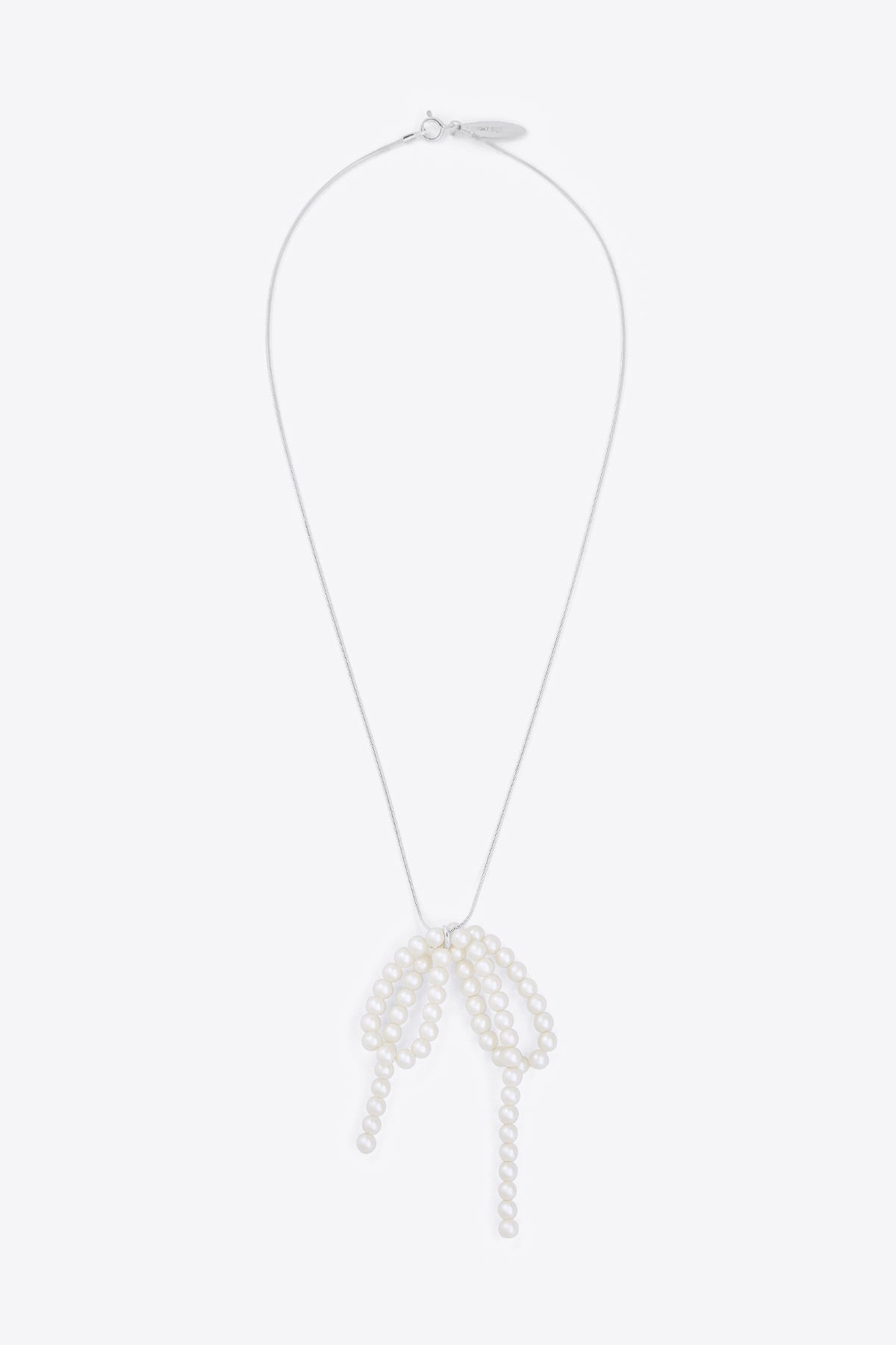 Pearl Bow silver Necklace【MWNL230601】