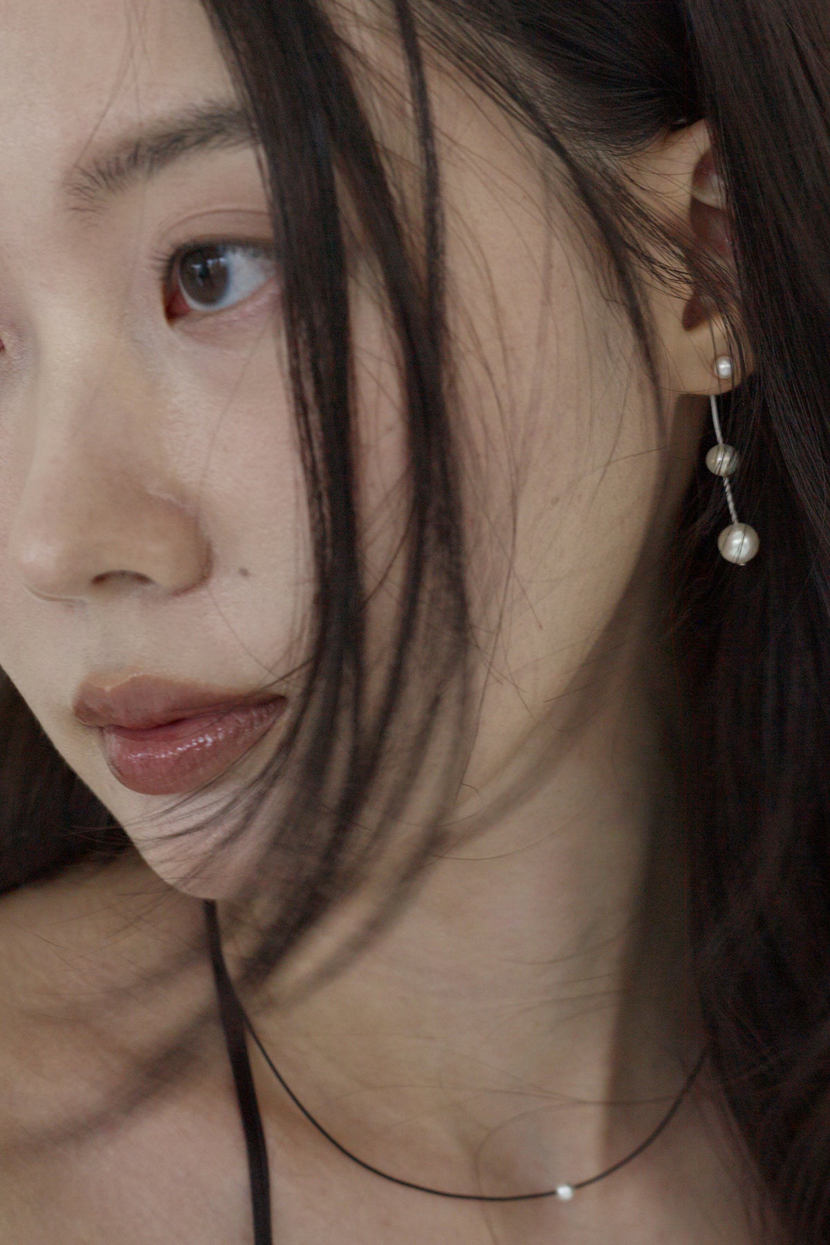 [MJxME] Drop Pearl String Earrings【MWER250203】