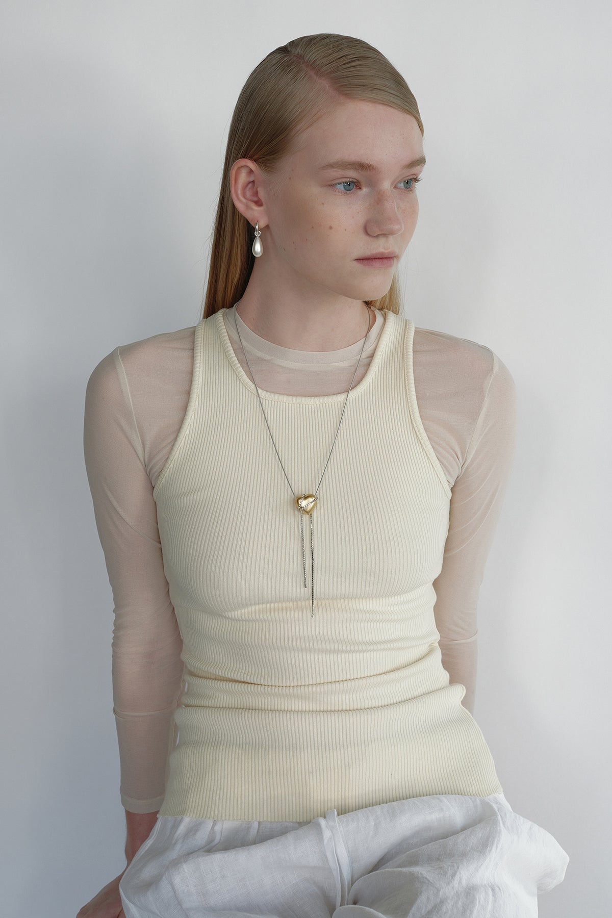 Moonlit Heartstrings Long Necklace【MWNL250103】